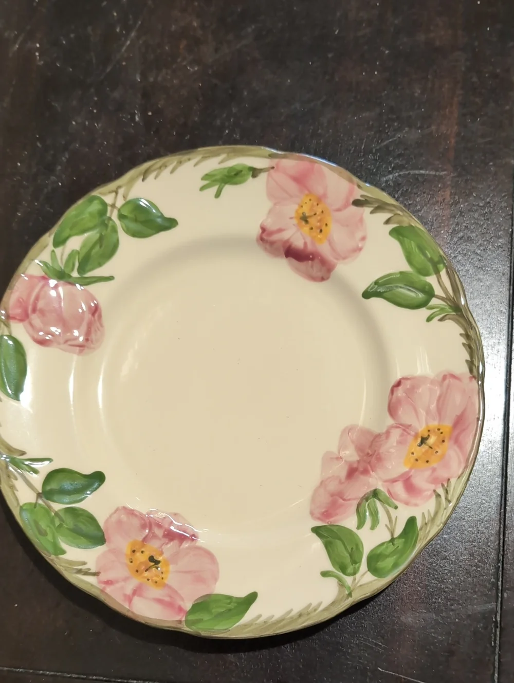 Three (3) Franciscan Desert Rose Bread Butter Dessert Appetizer Plates 6 3/8